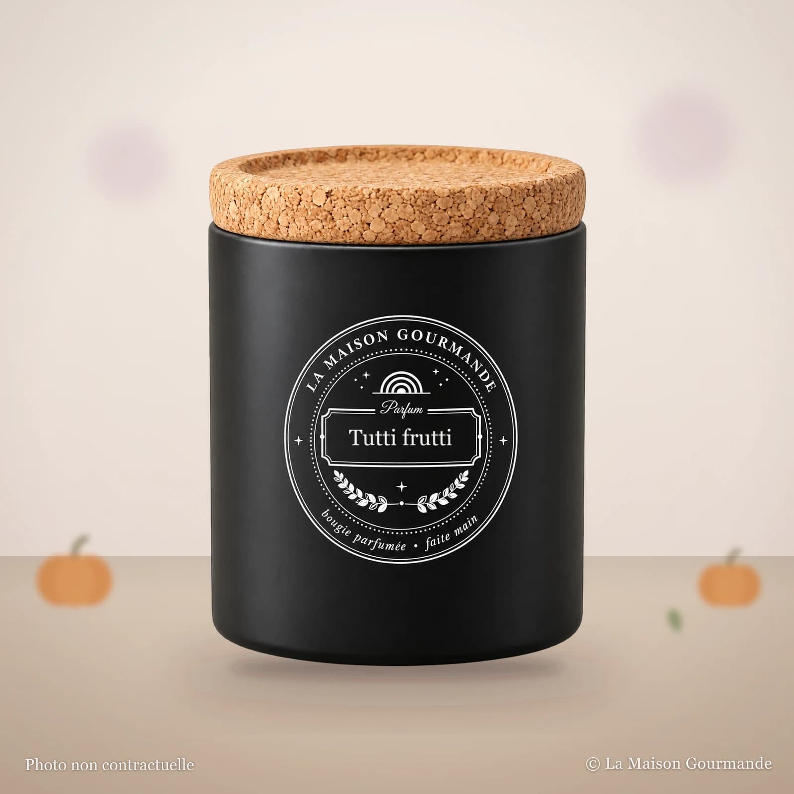 Tutti Frutti — bougie parfumée Tutti frutti, pot noir mat